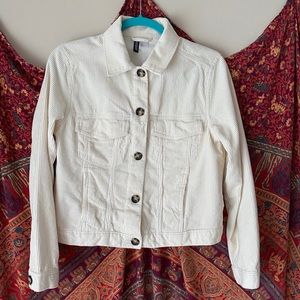 White/Cream corduroy H&M Jacket never worn!